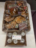 Spice jars and wood decor