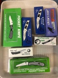 collectible knives in the boxes