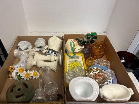 Nice glassware and porcelain ceramic items