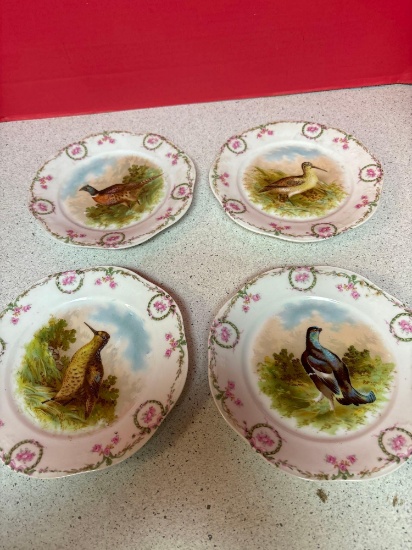 antique Bavaria bird plates