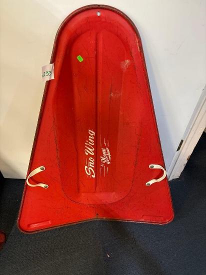 Vintage Metal Sno Wing sled