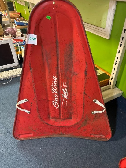 Vintage Sno Wing Metal sled