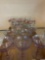6 wisteria champagne stems, 7 Christmas poinsettia goblets