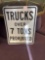 Trucks over 7 tons prohibited sign