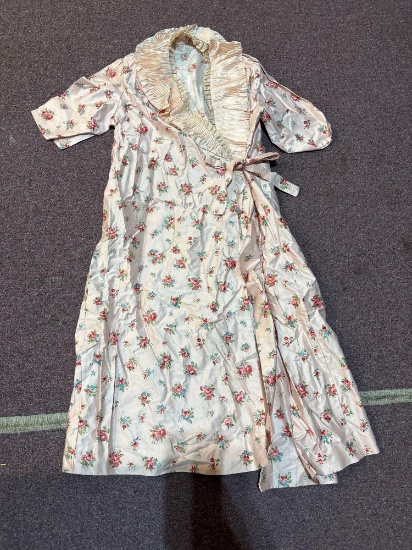 Vintage chintz robe, silk nightie, art deco scarf, blouse