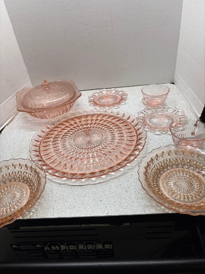 Pink depression, glass