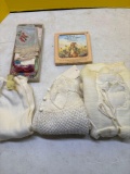 Vintage toddler, clothes, scarves, Peter rabbit book