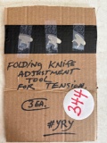 Folding knife adjustment tool for tension three pieces