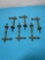 Vintage brass hall tree hooks