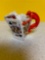 Royal Bayreuth Devil and Cards Creamer, has been repaired