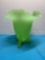 JADEITE Ruffled footed vase