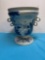 DELFT handled pot 10 inches tall