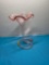 art glass trumpet base 12 inches tall