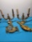 Vintage brass candelabra lamps brass ink well