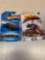 2 Hot wheels, superhero cars in packages