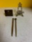 4 antique brass items see description