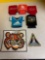 Beer koozies and two vintage patches, ESSO and Nasa