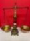 vintage brass balance scale