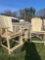 3pc set High top balcony, lounger Adirondack chairs w/ table