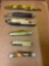 Five pocket knives, one straight razor