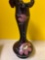 Blown glass hand Painted vase