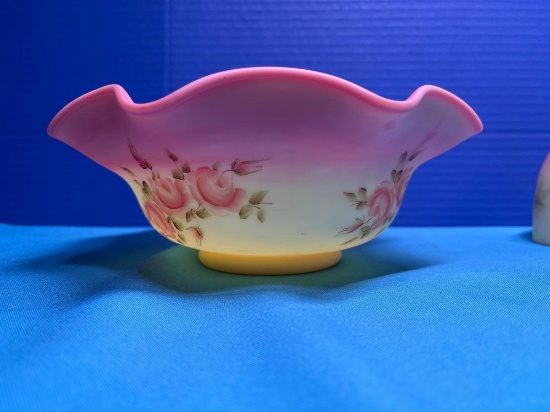 Fenton Burmese handpainted