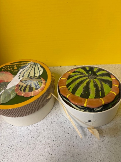 Boston warehouse harvest Gourd plates, 12 total
