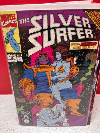 25 silver surfer comic books