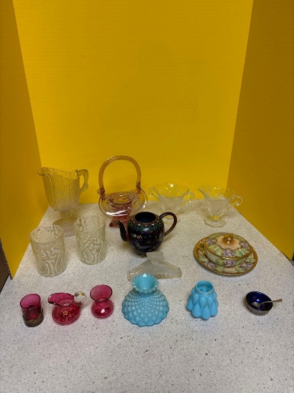 Tree of life pitcher and other glassware
