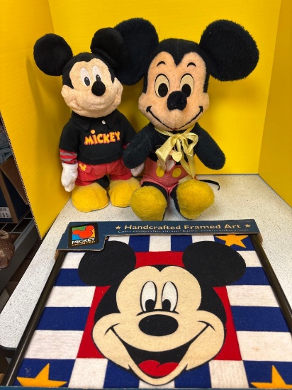 Mickey Mouse plush frame art