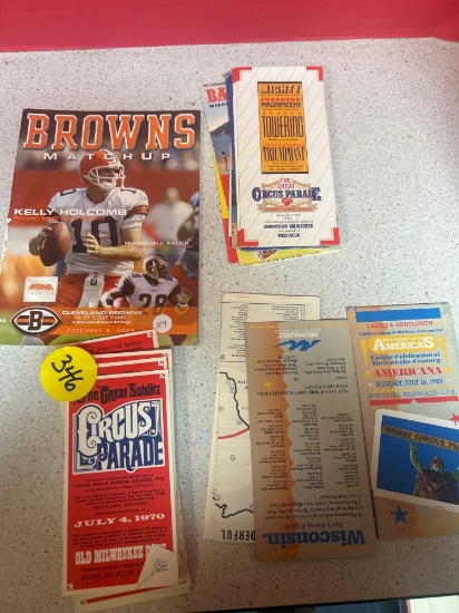 browns matchup magazine, the great schlitz circus parade, and more catalogs