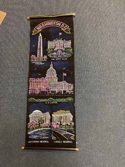 Vintage Washington DC wall hanging or banner