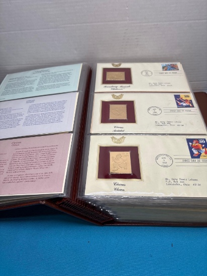 Gold replica of United States stamps