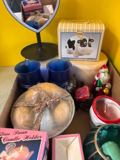 box of candles and soaps