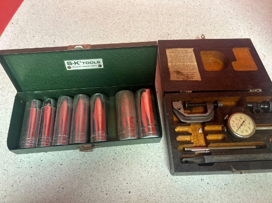 SK tools deep socket set and indicator set