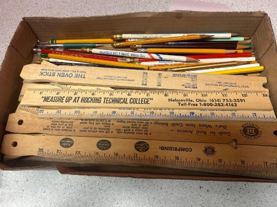advertising rulers and pencils
