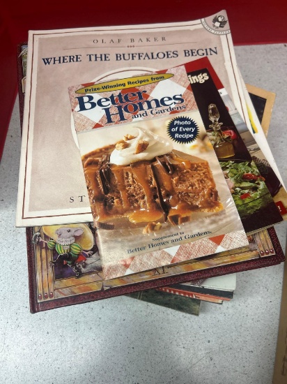 Stack of cookbooks