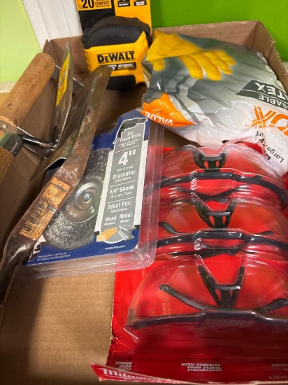 Tools, safety, glasses, gloves, etc.