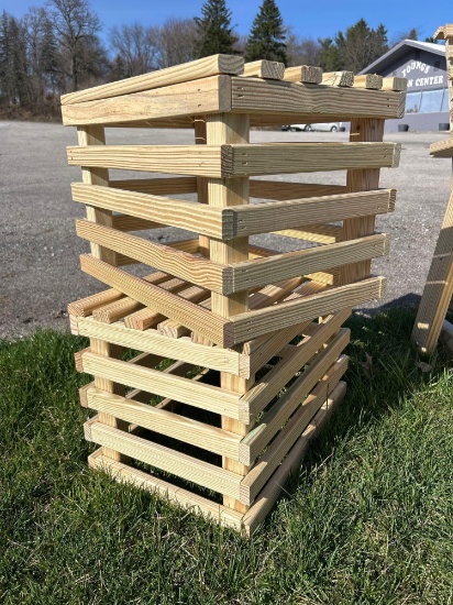 2 well built wood crates or tables