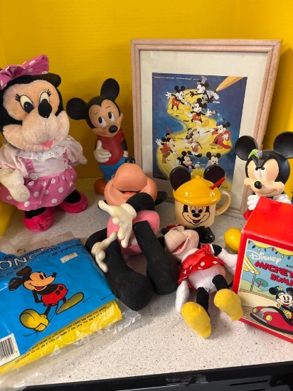 Mickey and Minnie mouse items