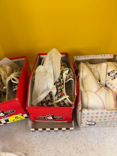 three pair Mickey Mouse sneakers size 7 1/2