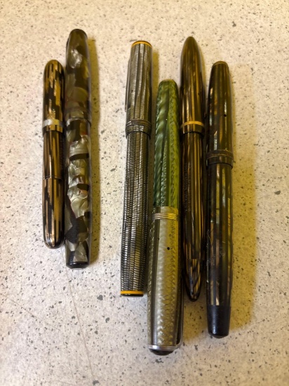 Six vintage fountain pens