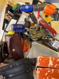 Lighters knives, NBA championship book