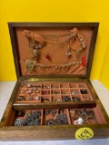 Beautiful jewelry box full of jewelry