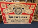 Large Budwiser cardboard sign