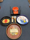Beer collectible trays, and more