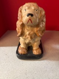 Concrete cocker spaniel statue 12 inches tall 6 inches wide