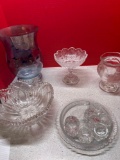 Glass vases bowl, salt, dips, etc.