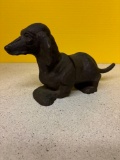 Vintage brass dachshund bookends