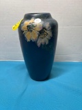 Weller pottery blue vase 10 inches inches tall
